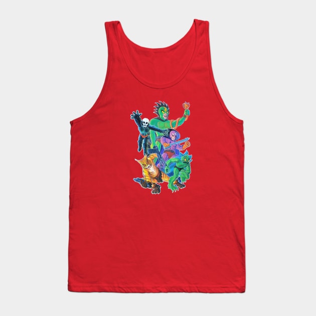 Airgam Comic Superheros (Bad Guys) Tank Top by That Junkman's Shirts and more!